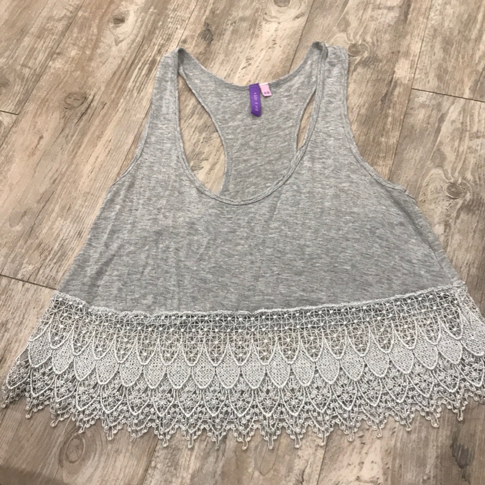 Emma and Sam Grey Soft Cotton Racerback Tank Top